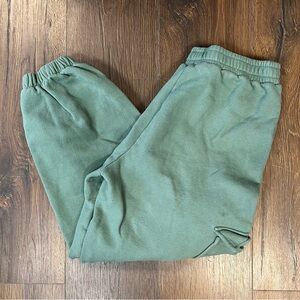 Double Zero Boutique Green Cargo Sweatpants SZ LG